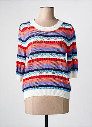 Pull resserrée sur le bas manches 3/4 violet JULIE GUERLANDE femme