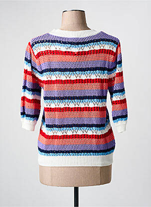 Pull resserrée sur le bas manches 3/4 violet JULIE GUERLANDE femme