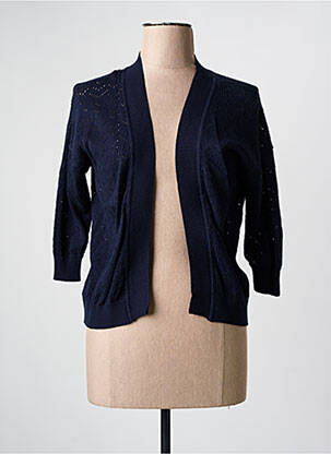 Gilet manches longues bleu JULIE GUERLANDE pour femme