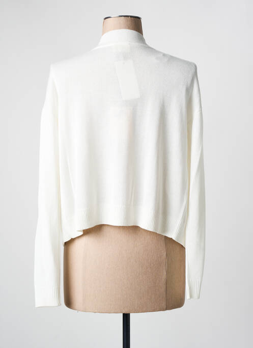 Gilet manches longues col v blanc JULIE GUERLANDE femme
