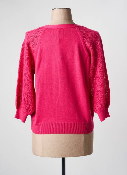 Gilet manches longues rose JULIE GUERLANDE pour femme