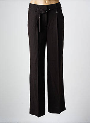 Pantalon droit stretch taille normale noir JULIE GUERLANDE femme