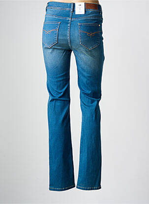 Jeans coupe droite stretch taille normale bleu JULIE GUERLANDE femme