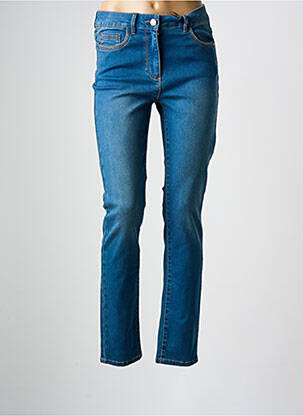 Jeans coupe slim stretch taille normale bleu JULIE GUERLANDE femme
