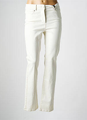 Jeans coupe droite stretch taille normale beige JULIE GUERLANDE femme