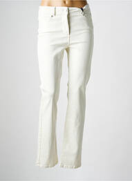 Jeans coupe droite stretch taille normale beige JULIE GUERLANDE femme
