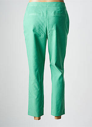 Pantalon 7/8 tissage popeline taille normale vert JULIE GUERLANDE femme