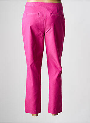 Pantalon 7/8 tissage popeline taille normale rose JULIE GUERLANDE femme