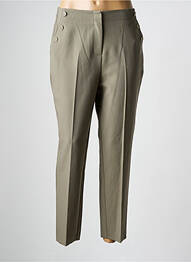 Pantalon droit stretch taille normale vert JULIE GUERLANDE femme