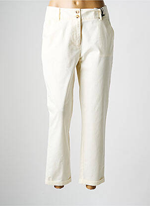Pantalon 7/8 stretch taille normale beige JULIE GUERLANDE femme