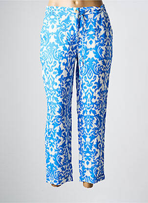 Pantalon 7/8 taille élastique taille normale bleu JULIE GUERLANDE femme