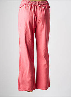 Pantalon droit tissage popeline taille normale rouge JULIE GUERLANDE femme
