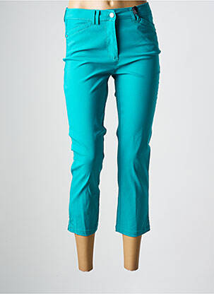 Pantacourt stretch taille normale bleu JULIE GUERLANDE femme