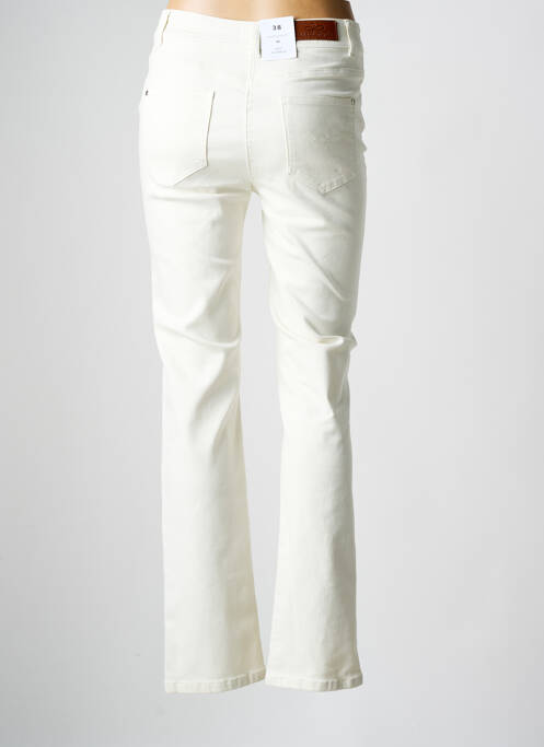 Jeans coupe droite stretch taille normale beige JULIE GUERLANDE femme
