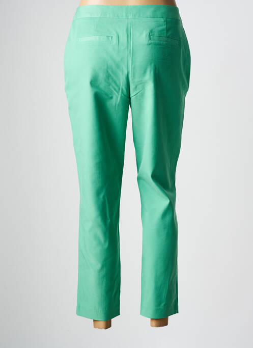 Pantalon 7/8 tissage popeline taille normale vert JULIE GUERLANDE femme