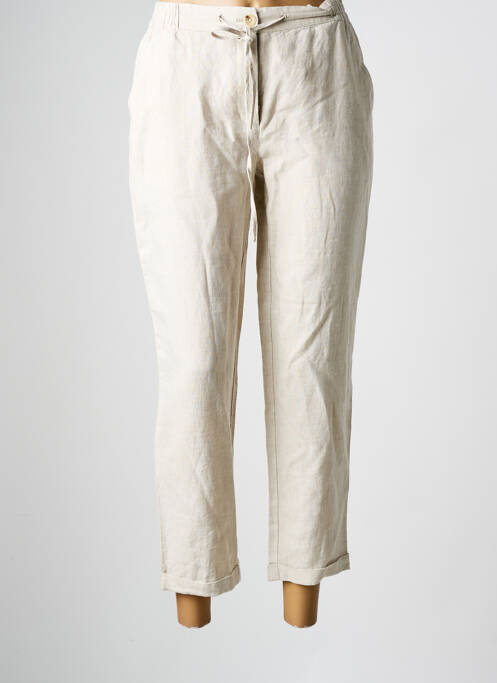Pantalon 7/8 beige JULIE GUERLANDE pour femme