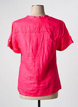 Chemisier coupe droite manches courtes rose JULIE GUERLANDE femme