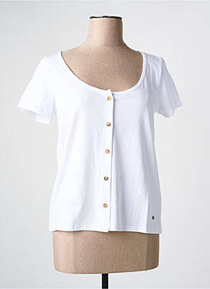 Top manches courtes manches courtes blanc C'EST BEAU LA VIE femme
