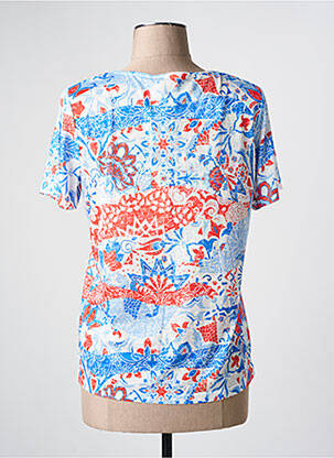 T-shirt imprimé fantaisie manches courtes bleu JULIE GUERLANDE femme