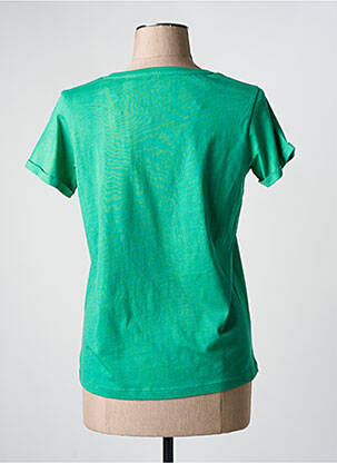 T-shirt coupe droite manches courtes vert C'EST BEAU LA VIE femme