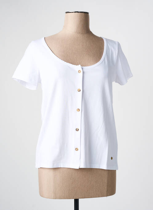 Top manches courtes manches courtes blanc C'EST BEAU LA VIE femme