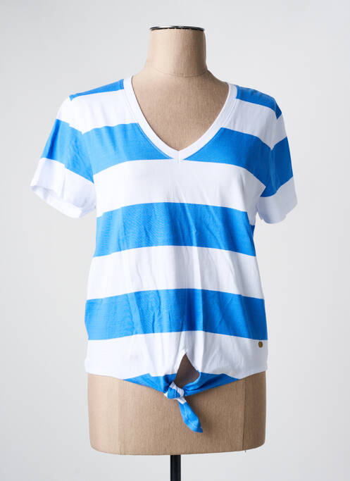 T-shirt imprimé fantaisie manches courtes bleu C'EST BEAU LA VIE femme