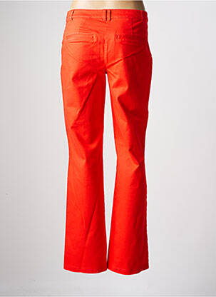 Pantalon droit fermeture zippée sous rabat boutonné orange JULIE GUERLANDE femme