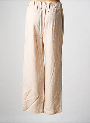 Pantalon droit fermeture zippée sous rabat boutonné beige C'EST BEAU LA VIE femme