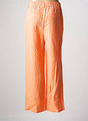 Pantalon droit taille élastique orange C'EST BEAU LA VIE femme