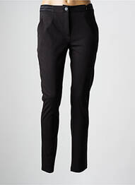 Pantalon slim taille élastique noir JULIE GUERLANDE femme