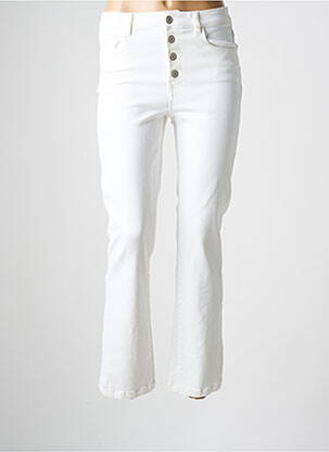 Pantalon droit taille normale taille normale blanc C'EST BEAU LA VIE femme