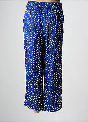 Pantalon 7/8 taille élastique bleu C'EST BEAU LA VIE femme