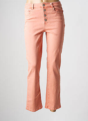 Pantalon droit orange C'EST BEAU LA VIE pour femme