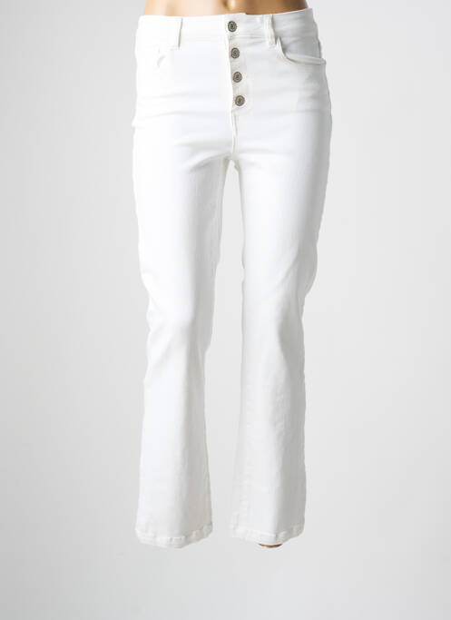 Pantalon droit taille normale taille normale blanc C'EST BEAU LA VIE femme