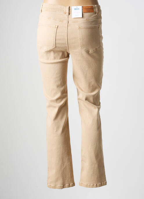 Pantalon droit taille normale taille normale beige C'EST BEAU LA VIE femme