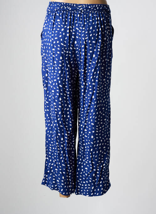 Pantalon 7/8 taille élastique bleu C'EST BEAU LA VIE femme