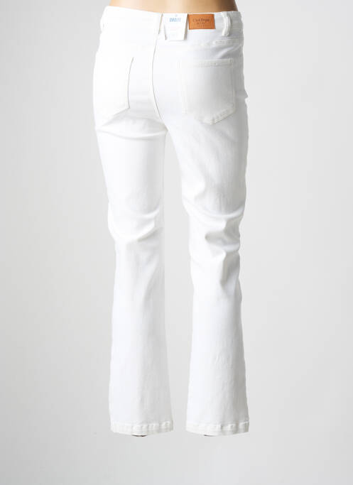 Pantalon droit blanc C'EST BEAU LA VIE pour femme