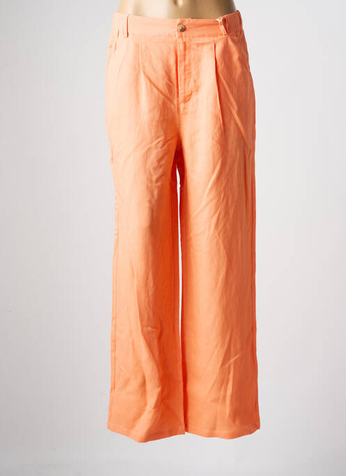 Pantalon droit orange C'EST BEAU LA VIE pour femme