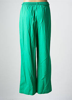 Pantalon droit taille élastique vert C'EST BEAU LA VIE femme