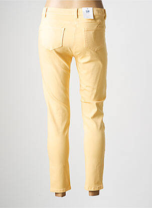 Pantalon 7/8 taille à pinces jaune C'EST BEAU LA VIE femme