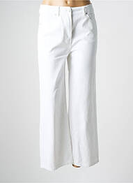 Pantalon droit fermeture zippée sous rabat boutonné blanc C'EST BEAU LA VIE femme