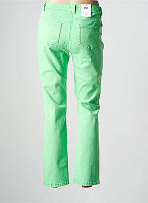 Pantalon droit fermeture zippée sous rabat boutonné vert C'EST BEAU LA VIE femme