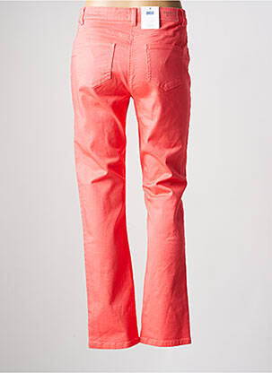 Pantalon droit fermeture zippée sous rabat boutonné rose C'EST BEAU LA VIE femme