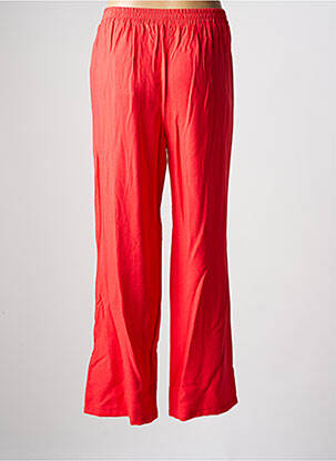 Pantalon droit taille élastique rouge C'EST BEAU LA VIE femme