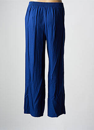 Pantalon droit taille élastique bleu C'EST BEAU LA VIE femme