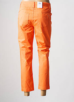Pantalon 7/8 fermeture zippée sous rabat boutonné orange C'EST BEAU LA VIE femme
