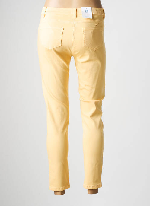 Pantalon 7/8 taille à pinces jaune C'EST BEAU LA VIE femme