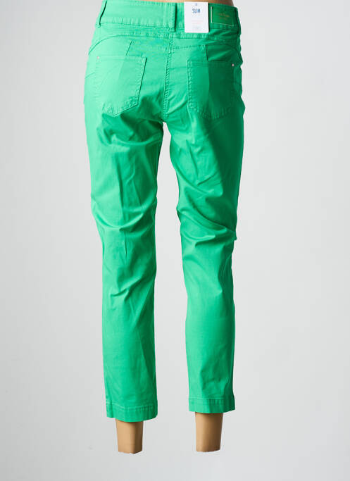 Pantalon 7/8 fermeture zippée sous rabat boutonné vert C'EST BEAU LA VIE femme