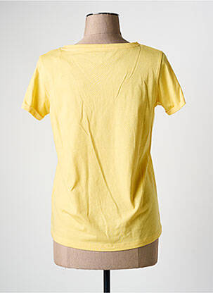 T-shirt col v manches courtes jaune C'EST BEAU LA VIE femme