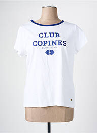 T-shirt sérigraphie manches courtes blanc C'EST BEAU LA VIE femme